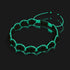 Nyx | Purple Hematite Skulls x Violet GloWeave | Macrame Bracelet